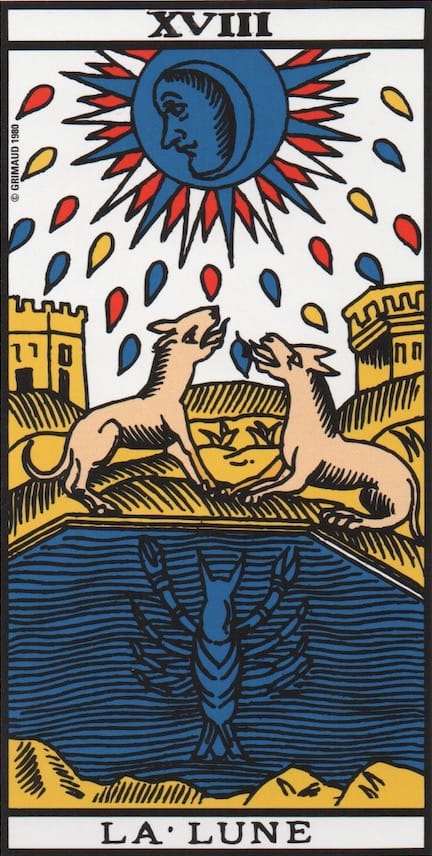 La Lune, lame du Tarot